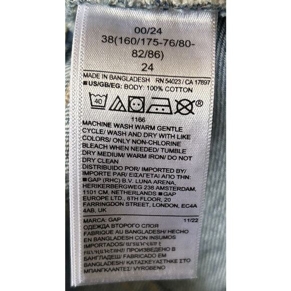 Gap Light Wash Raw Hem 100% Cotton Denim Mini Skirt 00X24 (15X24) - Picture 6 of 7